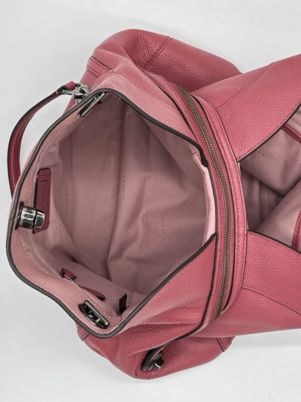 Coach Edie 31 Dark Pink Shoulder Bag - Picture 6 of 9